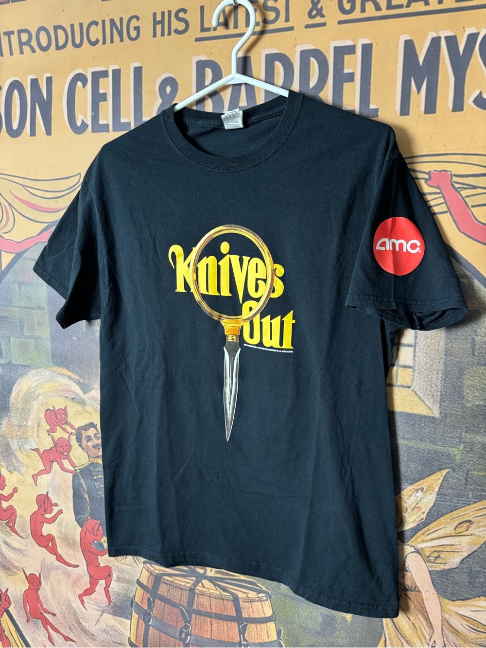 Knives Out Movie Promo AMC Official Mystery Thriller Graphic T-Shirt